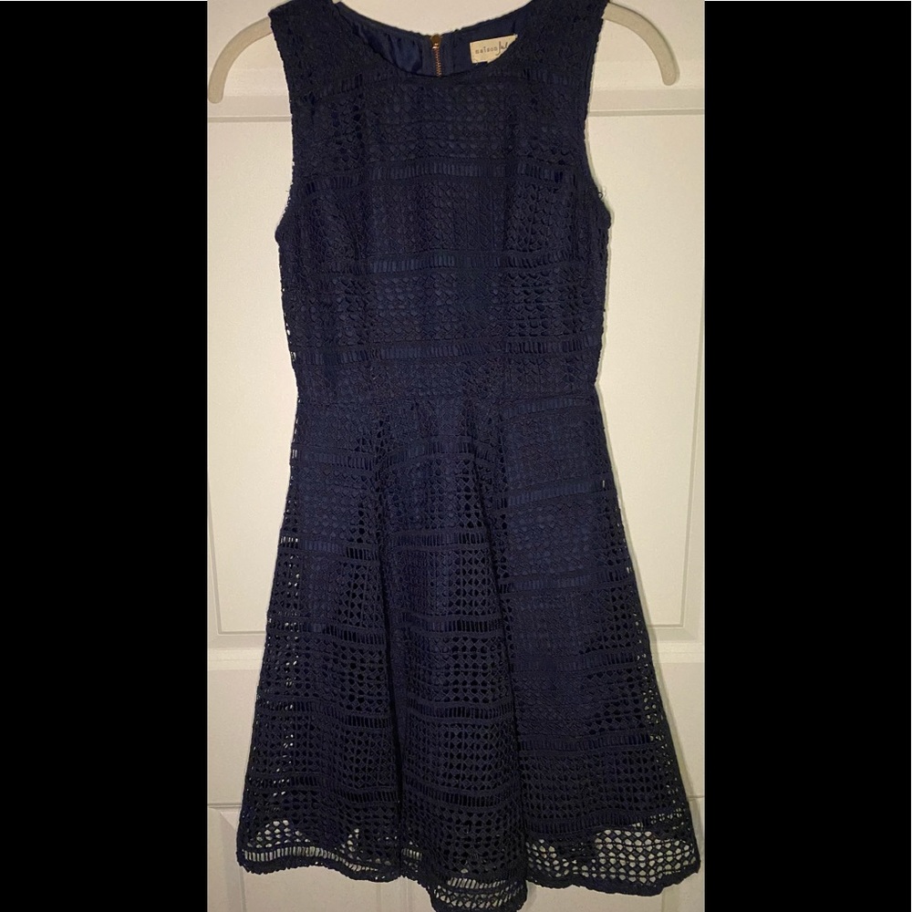 EUC maison Jules navy lined dress.